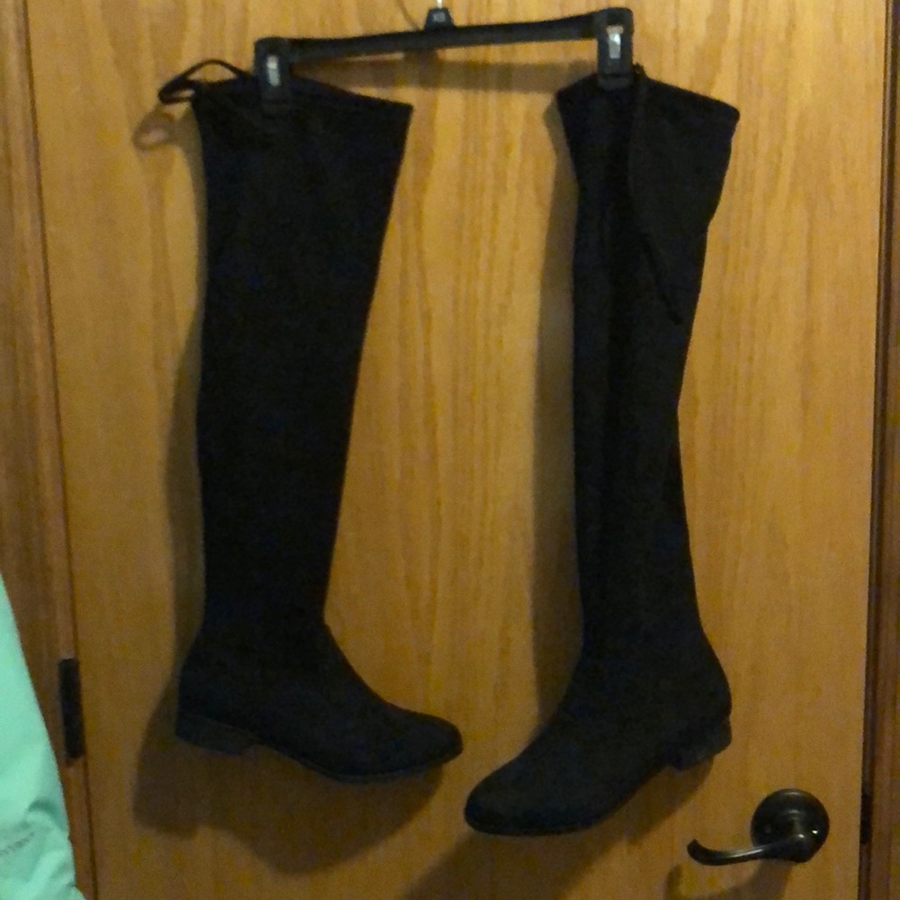Black Knee High Boots